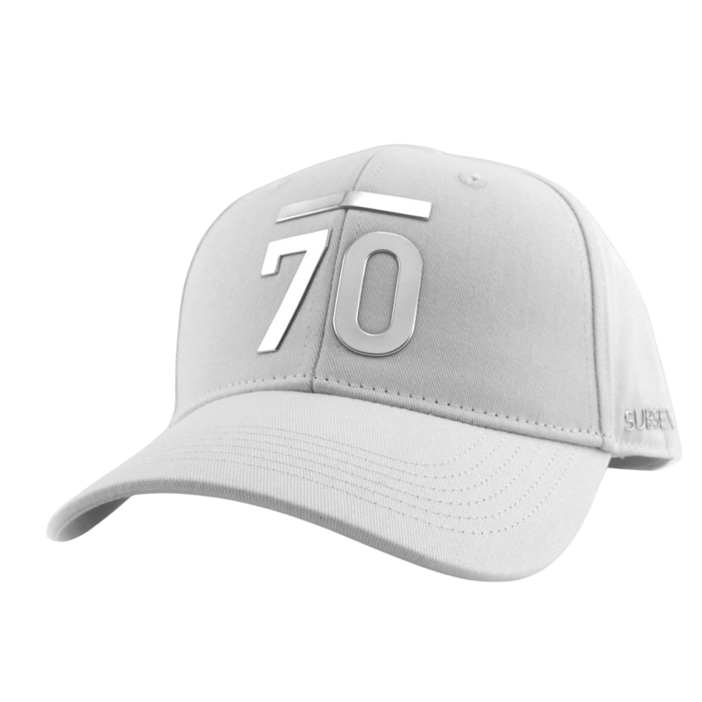 Sub 70 Prata Golf Cap - White/Silver
