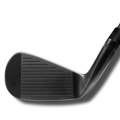Sub 70 TAIII CB forged black tour cavity iron face close up
