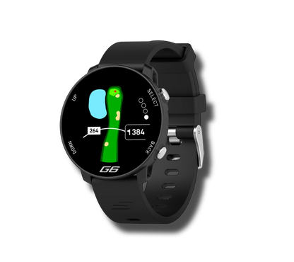 Shot Scope G6 GPS Golf Watch displaying hole mapping and yardages