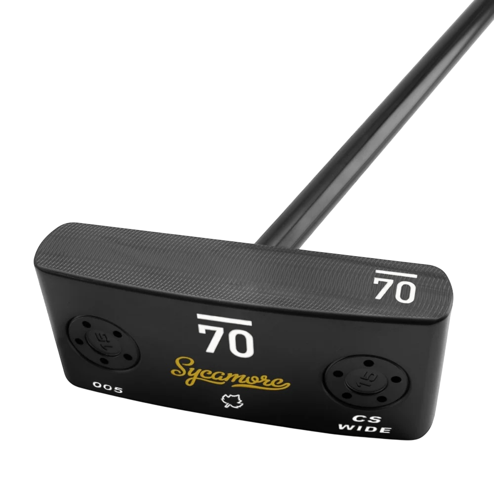Sub 70 005 putter sole view UK centre shaft golf putter